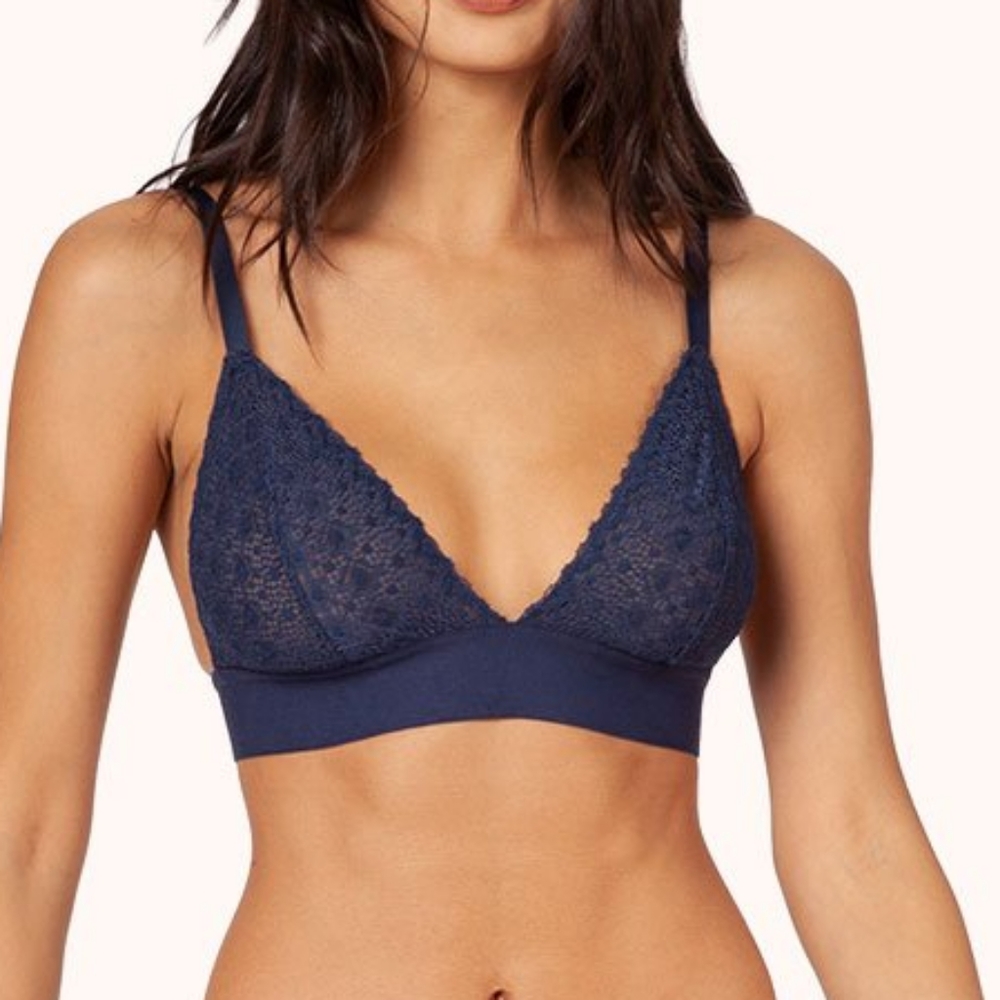 Lively Crochet Lace Bralette Navy L